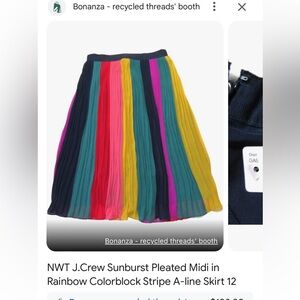 J crew rainbow skirt 🌈